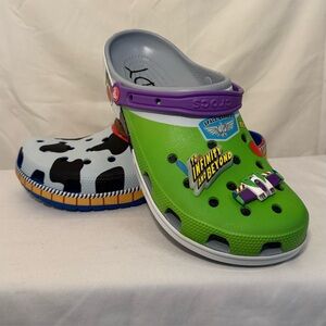 Toy Story Woody And Buzz Adult‎ Crocs Men’s Size 12 NWT